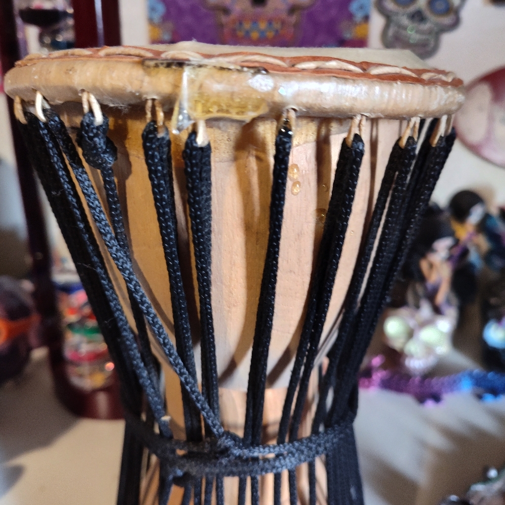 Handcrafted Drum with Black Accents - Picture 10 of 12